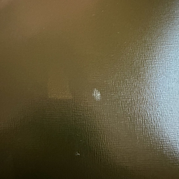 kate spade dark green leather tote with gold logo - Picture 3 of 7